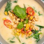 Vegan Corn, Kale & Potato Soup