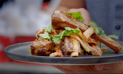 Pork Ribs with Thai Kimchi