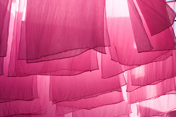 Pink dyed sheets