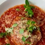 Pancetta meatballs with tomato sauce