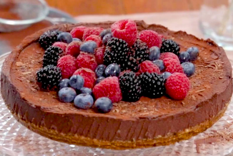 Chocolate cheesecake suitable for vegans