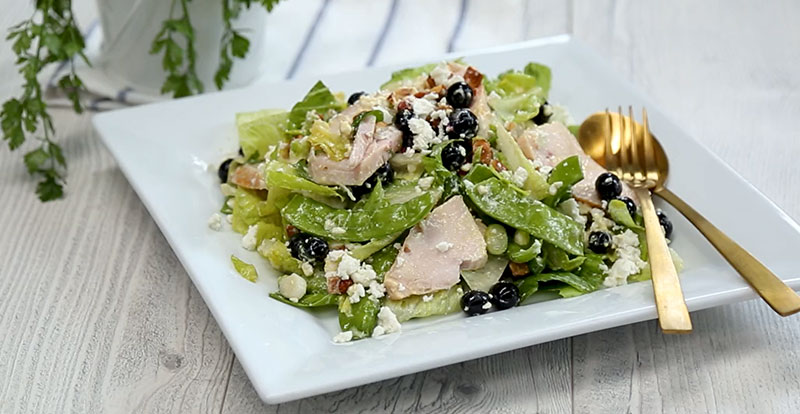 Blueberry and Smoked Chicken Super Salad