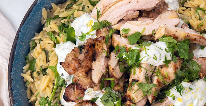Grilled Chicken Orzo Salad