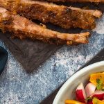 Sticky Pineapple Pork Ribs with Summer Salad