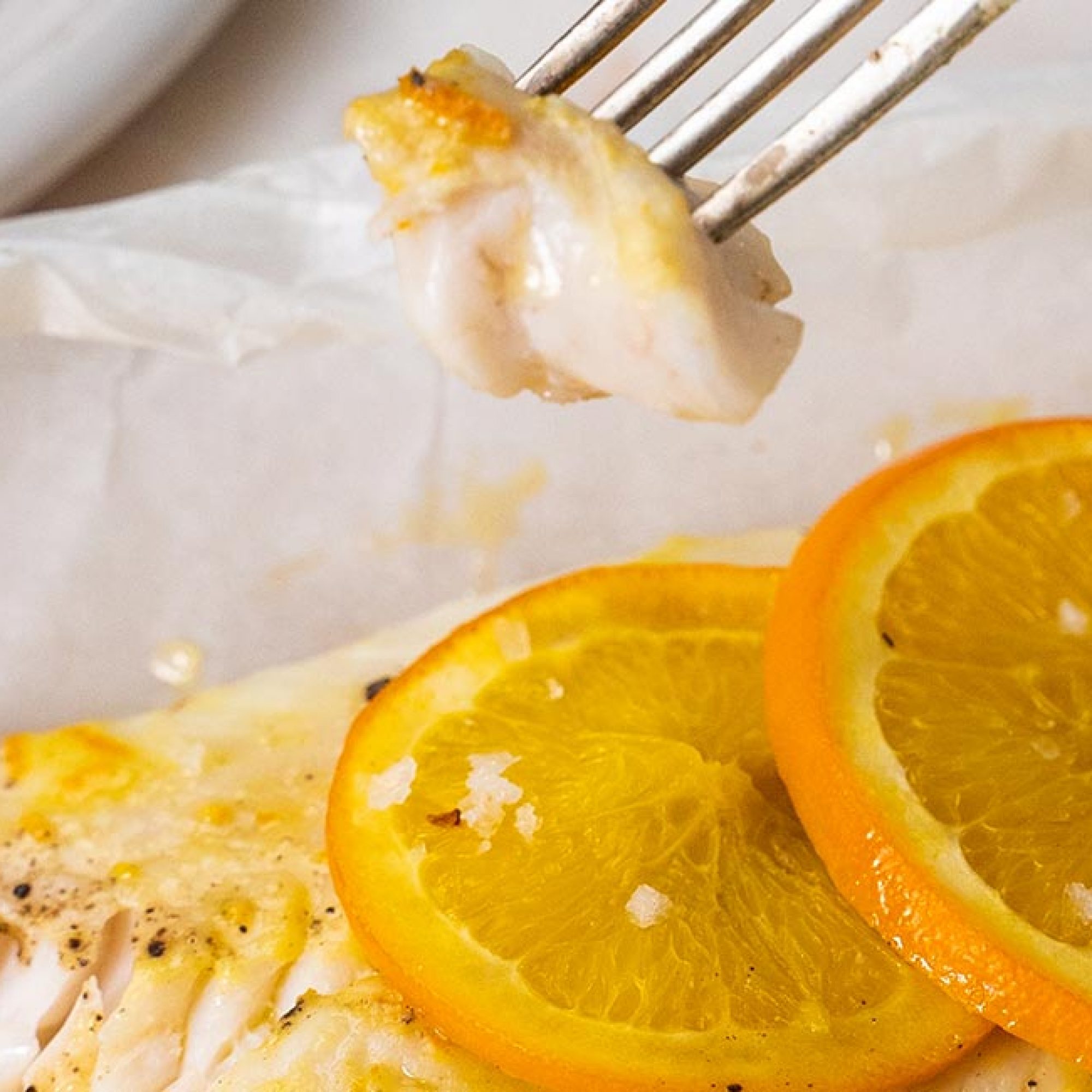 Honey & Orange Baked Fish with Lentil Salad Recipe